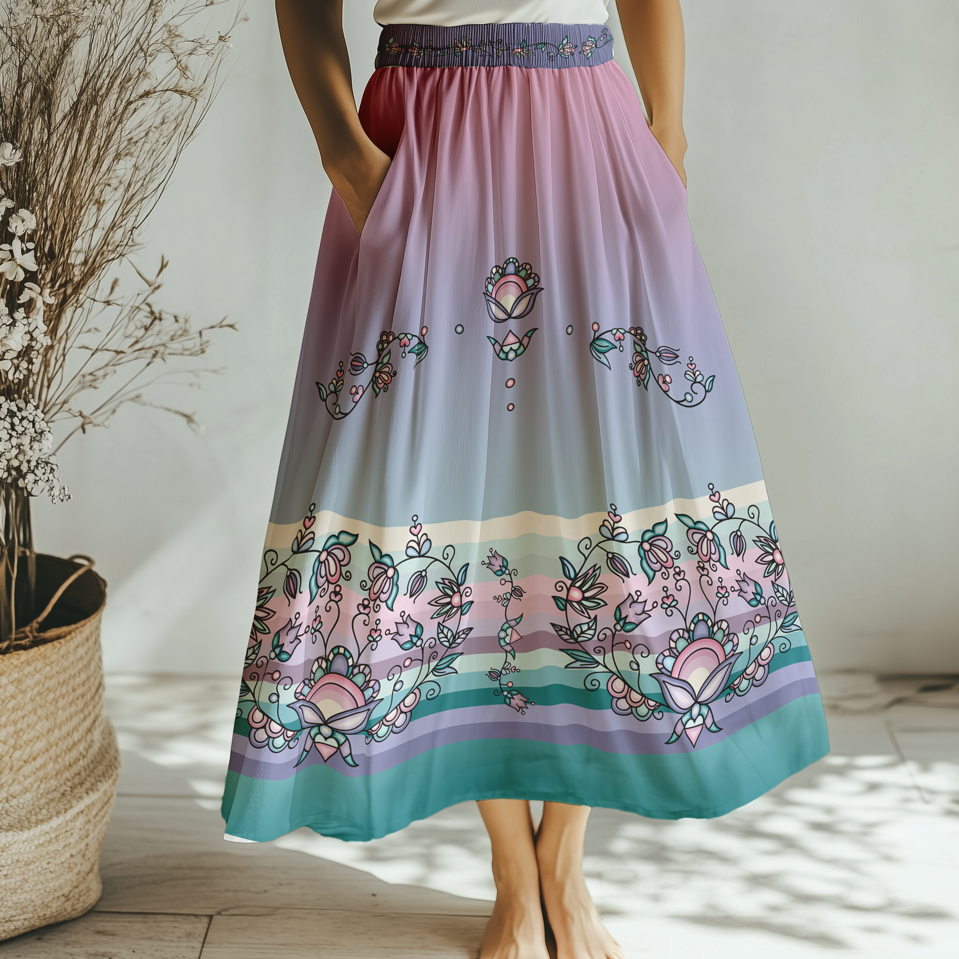 Silver Frostflower Skirt