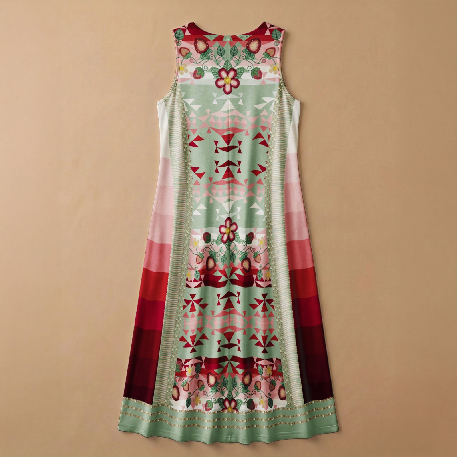 Sacred Strawberry Sage 2 Long Dress