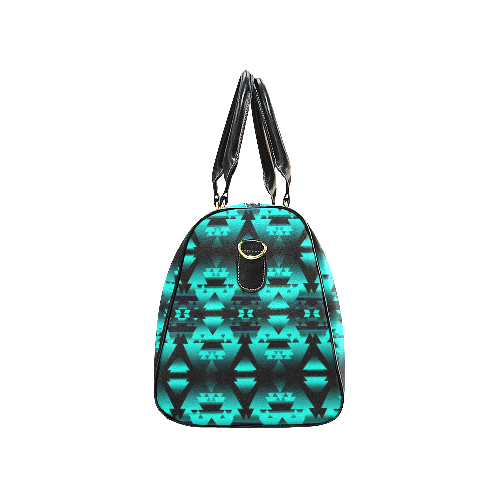 Dark-Teal-Winter-Camp New Waterproof Travel Bag/Large (Model 1639)