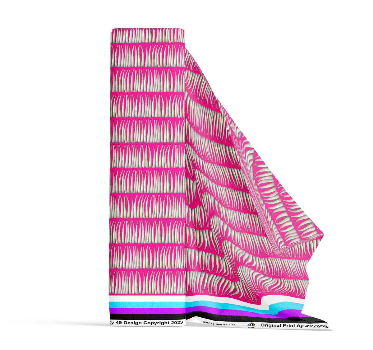 Dentalium on Pink Cotton Poplin