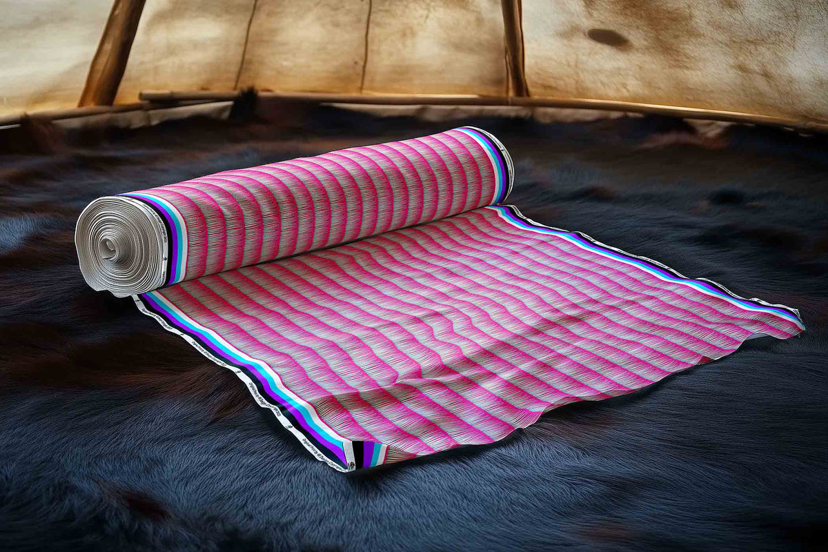 Dentalium on Pink Cotton Poplin