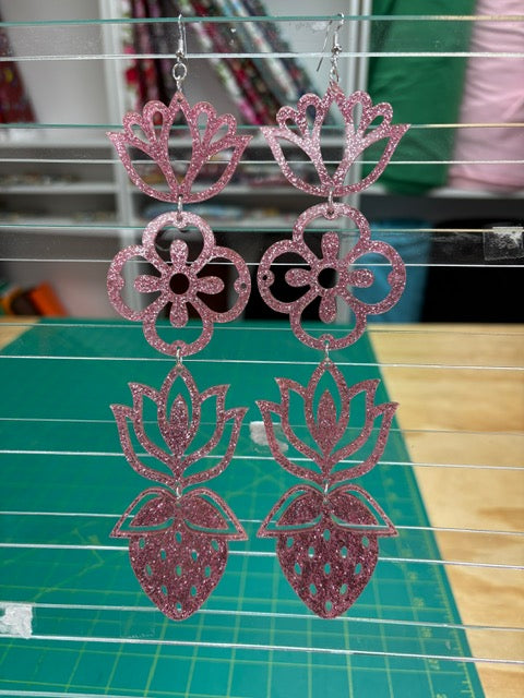 Handmade Long Acrylic Earrings