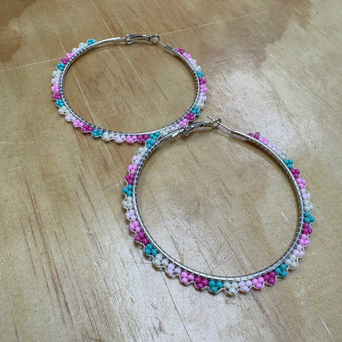Beaded Hoop Earrings