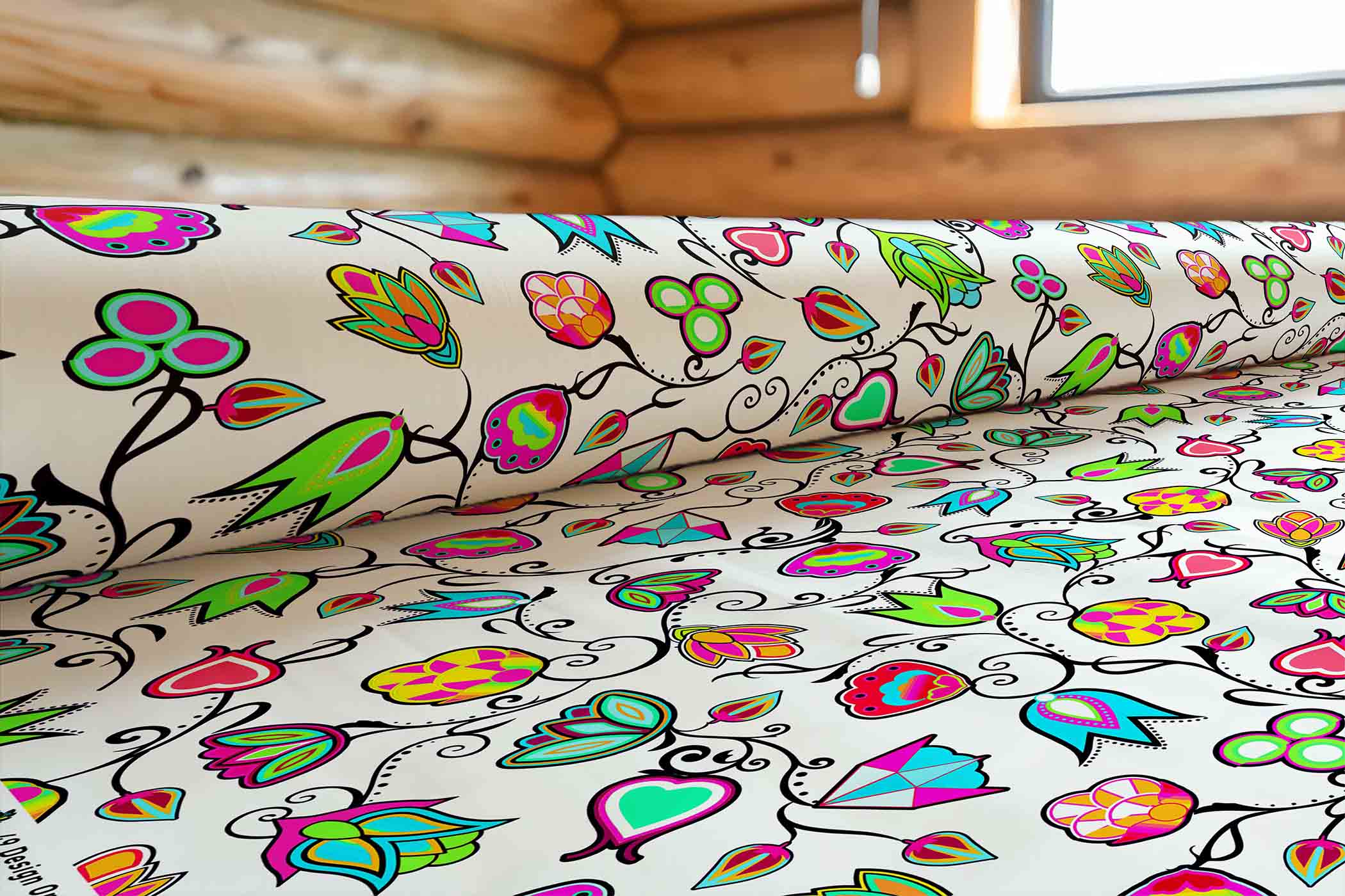 Indigenous Paisley White Cotton Poplin
