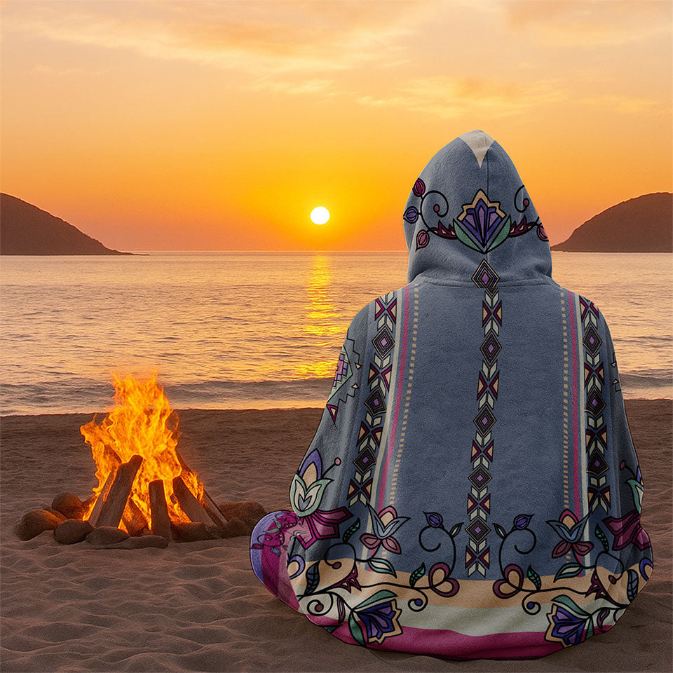 Moonlit Frost Hooded Blanket