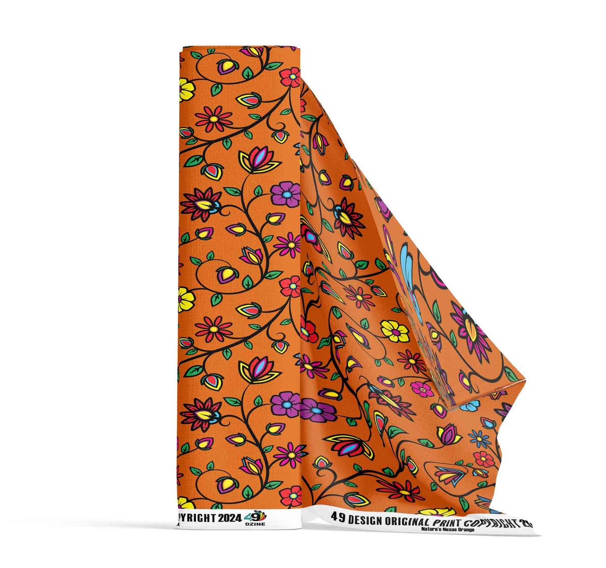 Nature's Nexus Orange Cotton Poplin