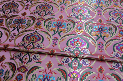 Delicate Damask Blush Jacquard Fabric