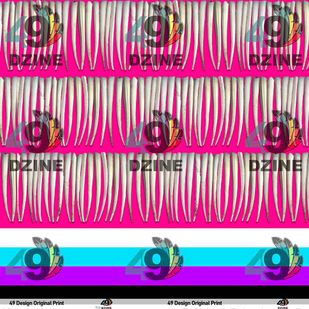 Dentalium on Pink Cotton Poplin