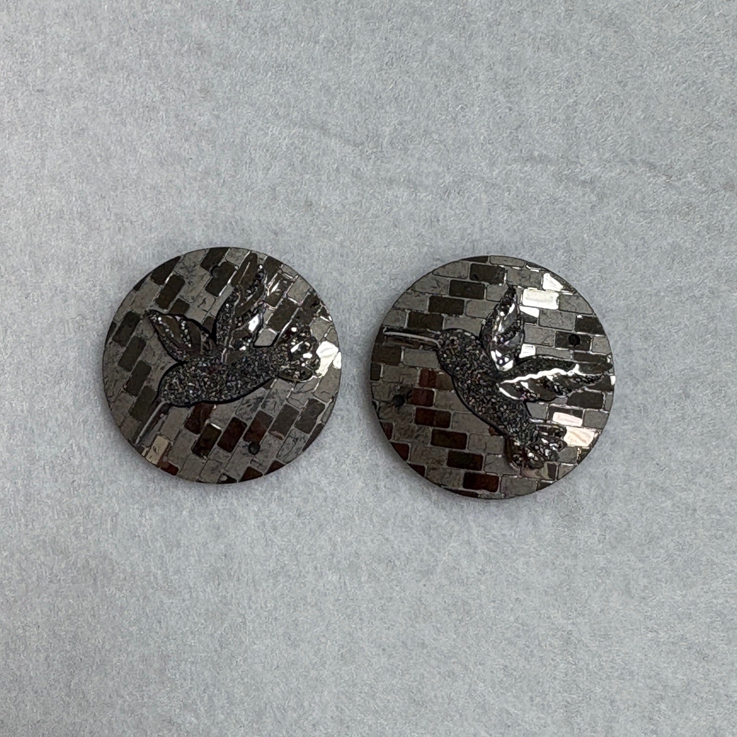 Hummingbird Cabochons Set of 2