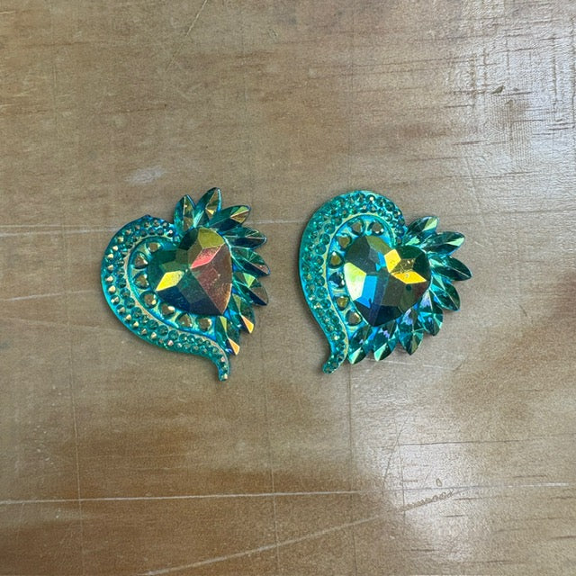 Heart Scale Cabochons Set of 2