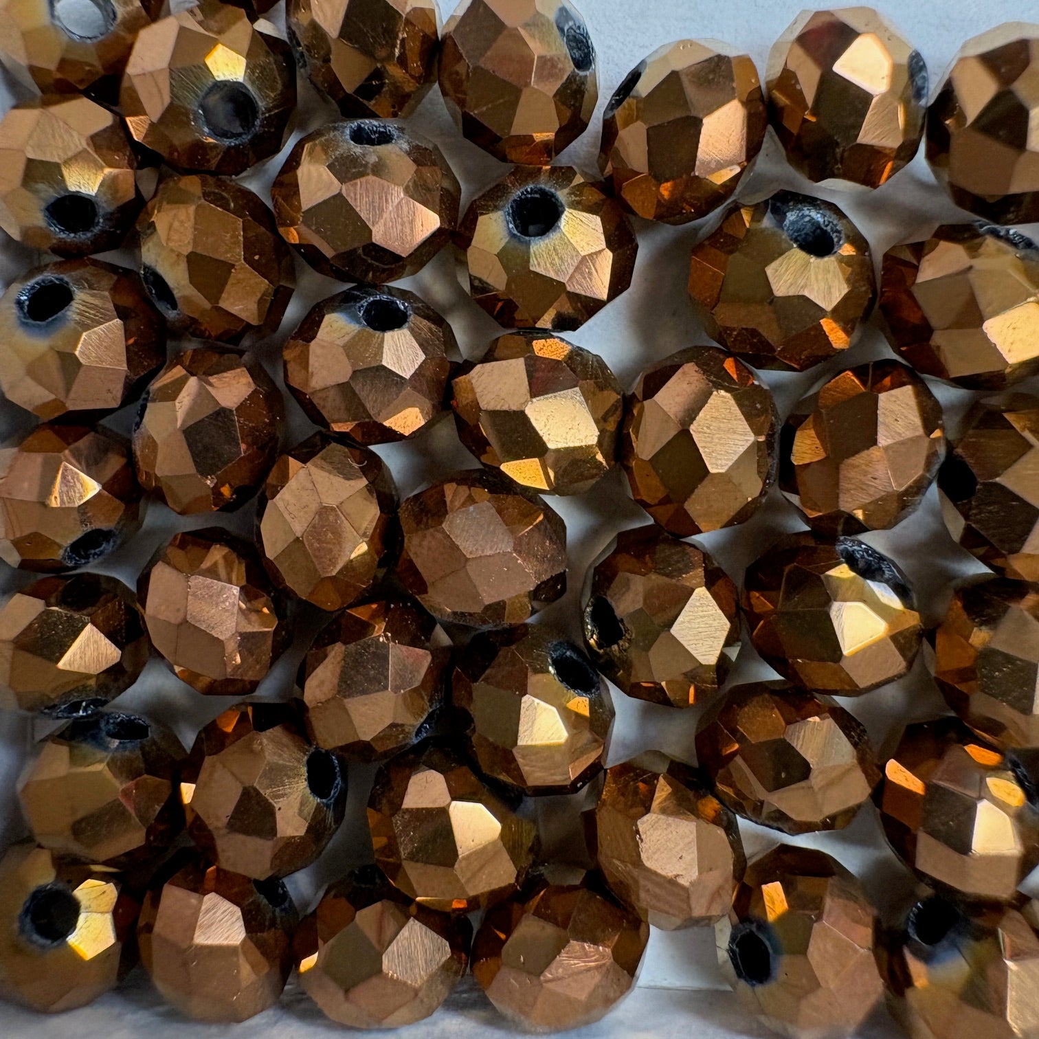 6mm Rondelle Glass Bead - Crystal Burn