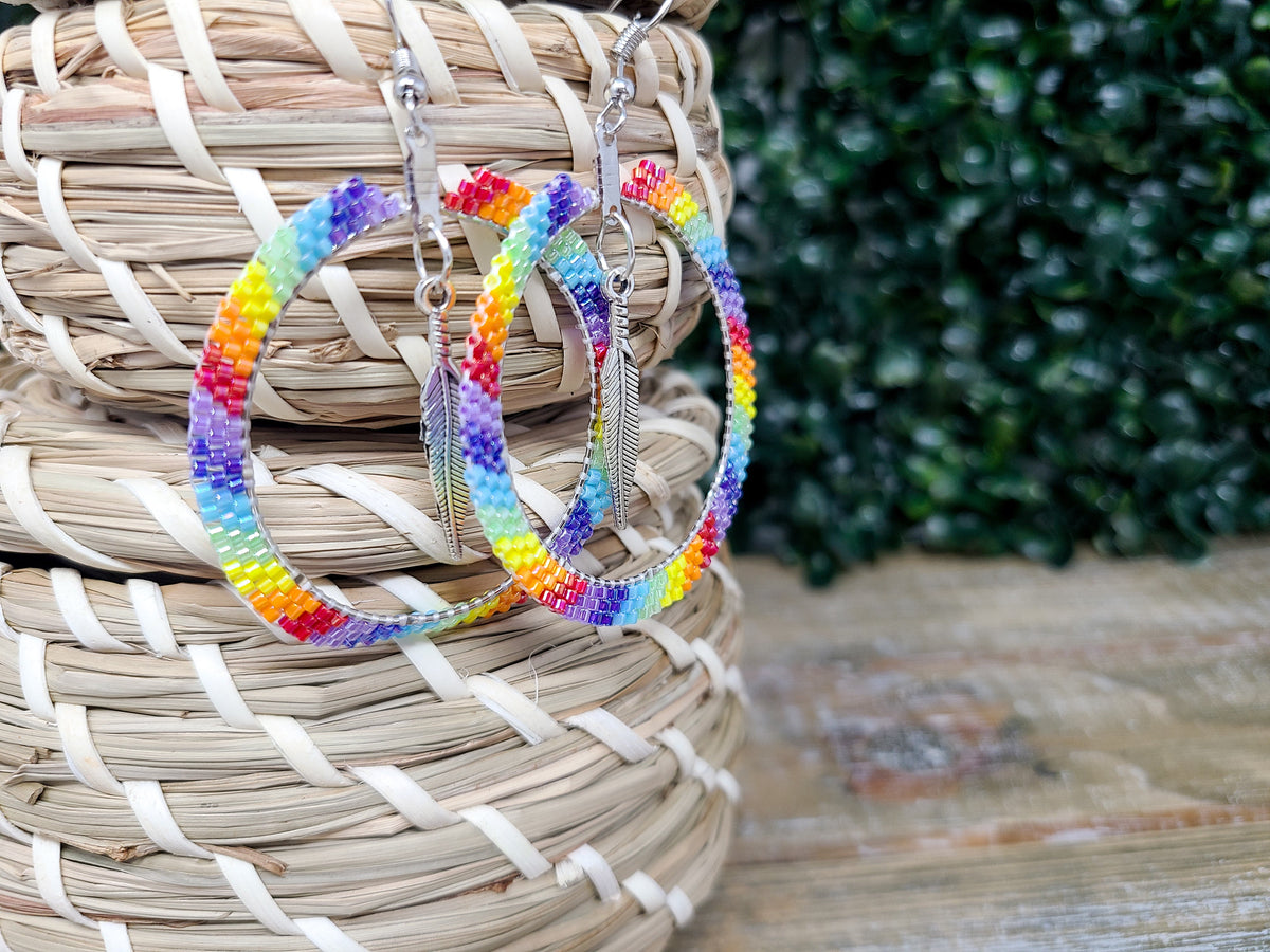 Crystal Davis Delica Hoop Earrings