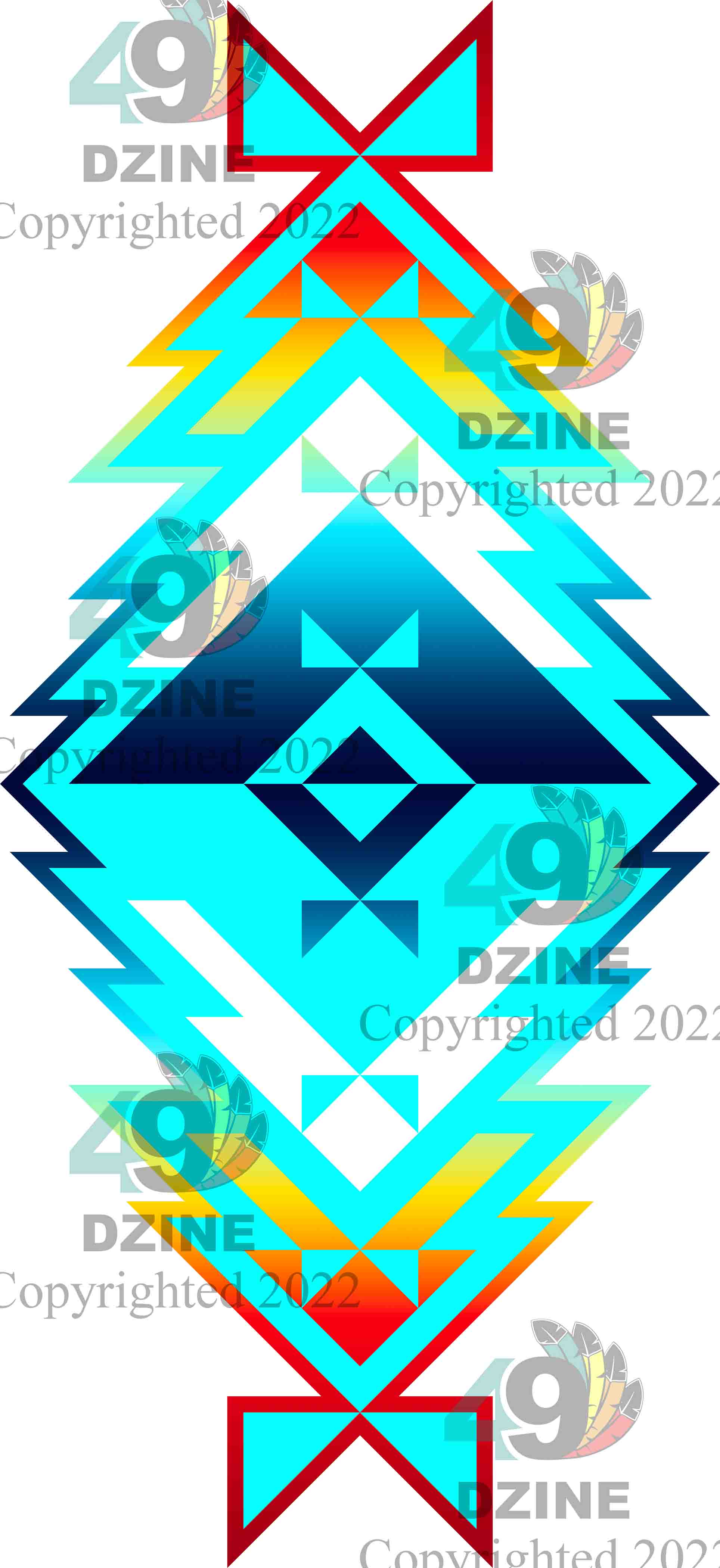 6-inch Geometric Transfer Meta Tipi Transfers 49 Dzine Meta Tipi Sky