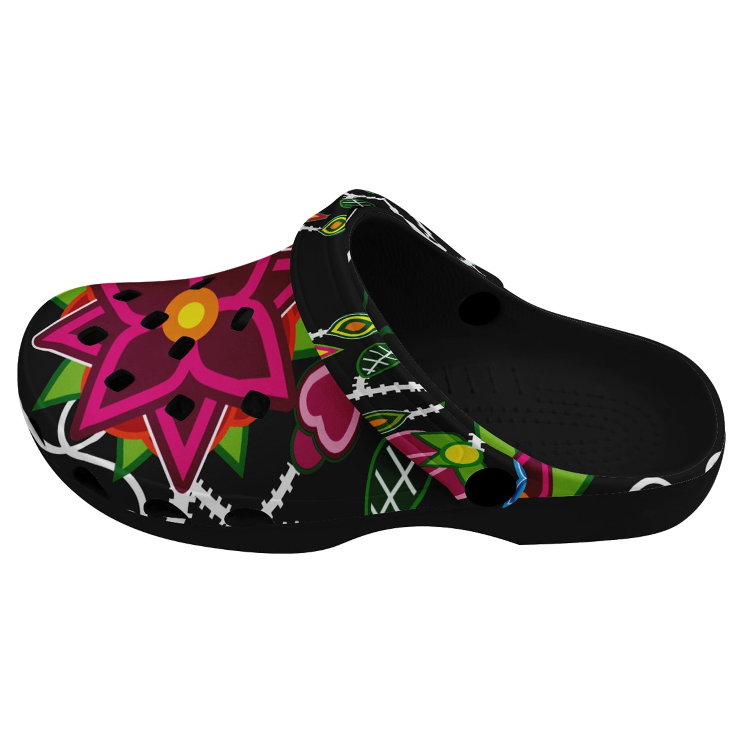 Floral Beadwork Muddies Unisex Clog Shoes