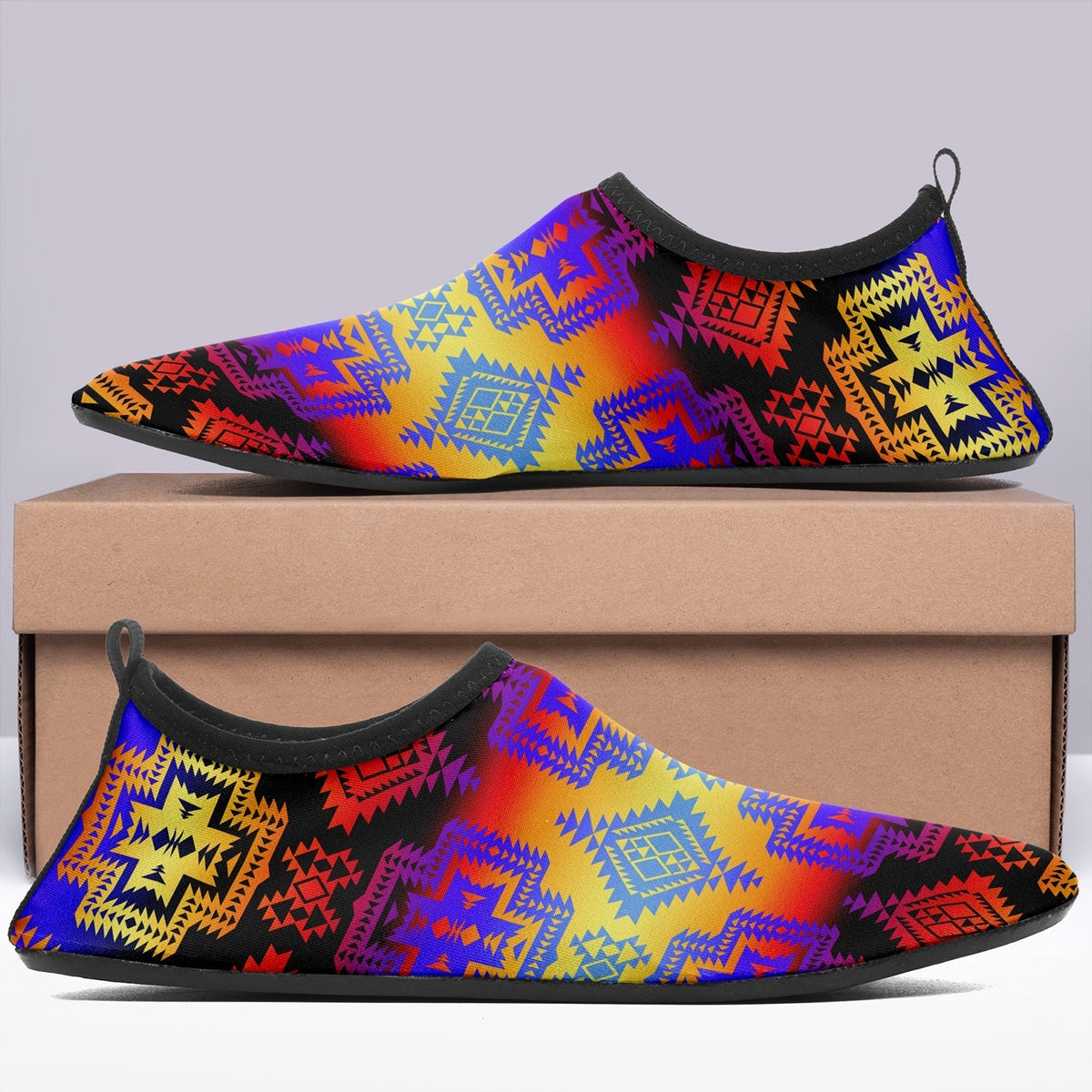 Kids Pretty Blanket Sunset Sockamoccs Slip On Shoes
