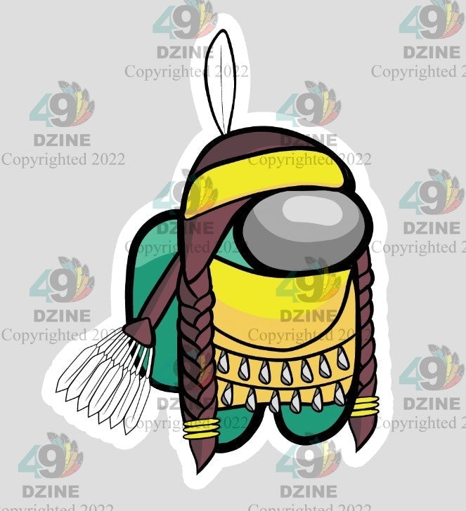 Cartoon Jingle Dancer UV Sticker