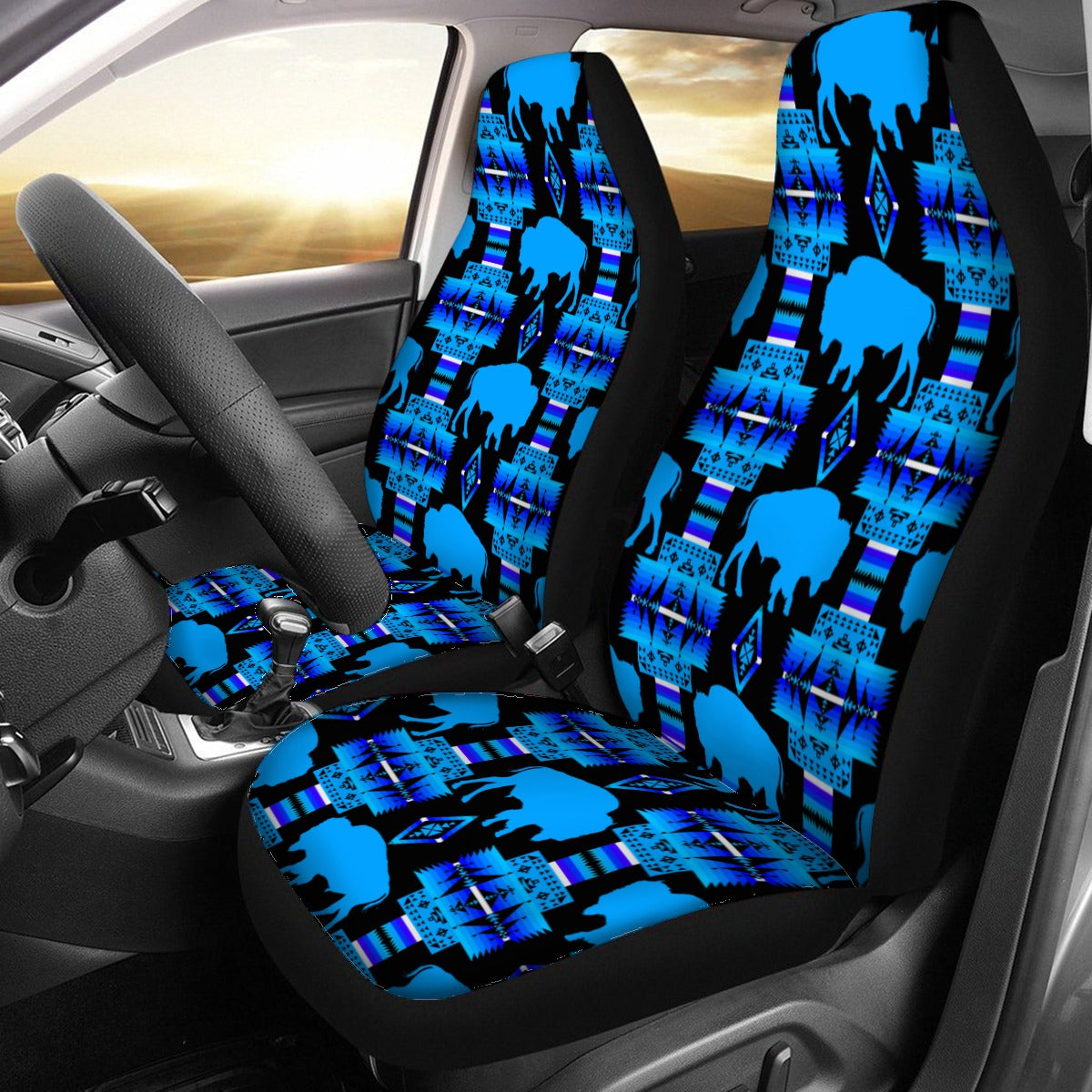 Midnight Lake Buffalo Car Seat Covers (Set of 2)