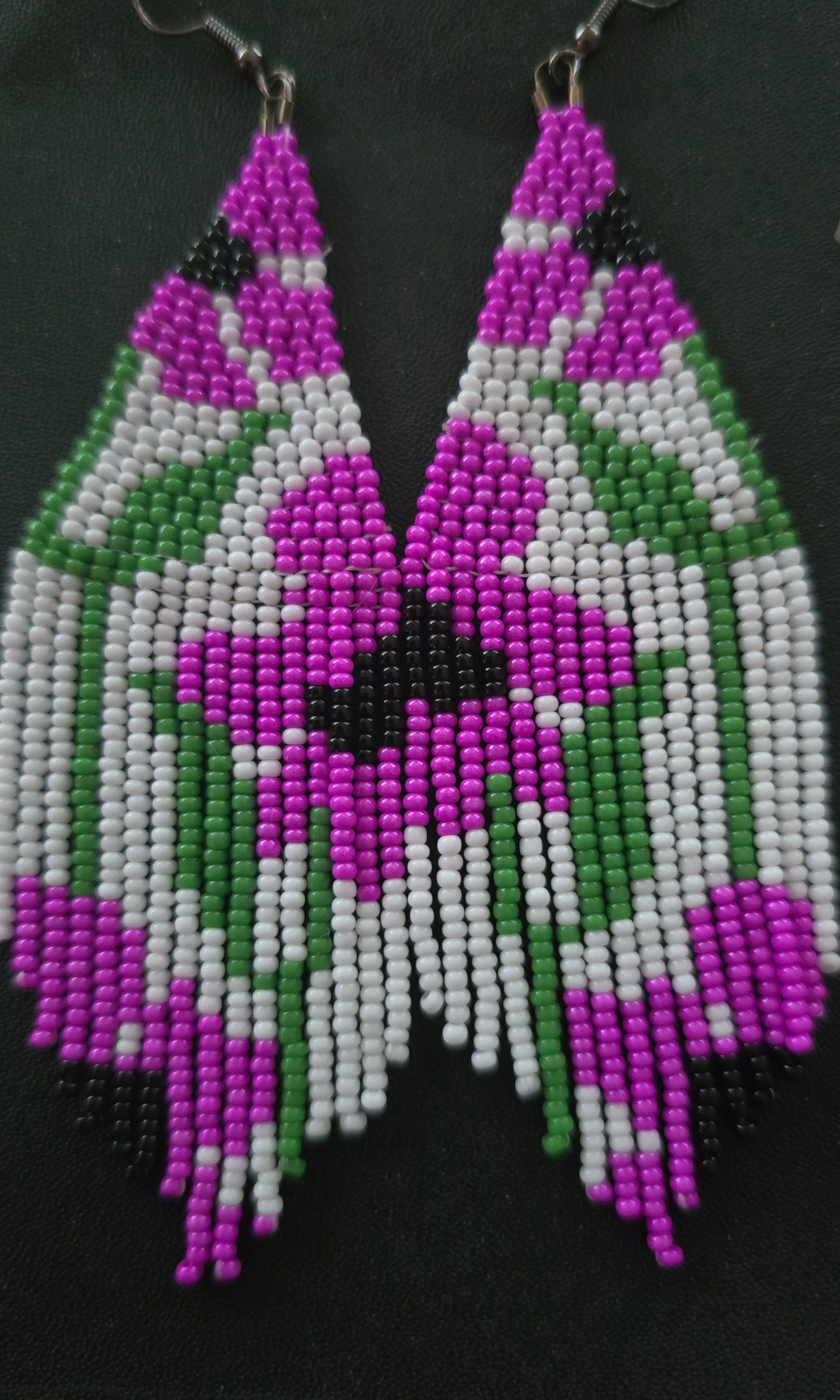 Madeline Desjarlais Long Purple Flower Fringe