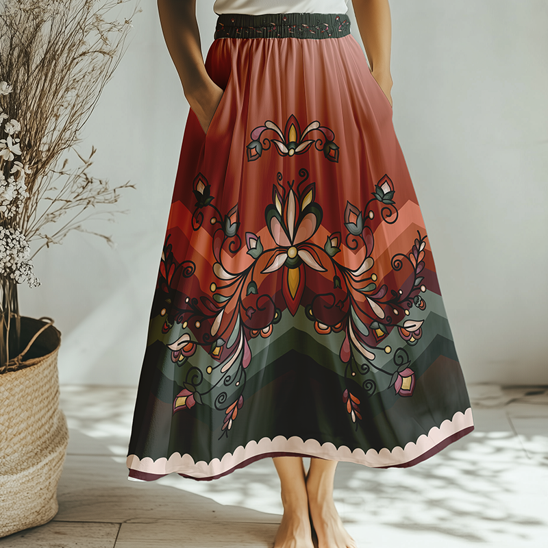 Burnt Sky Petals Skirt