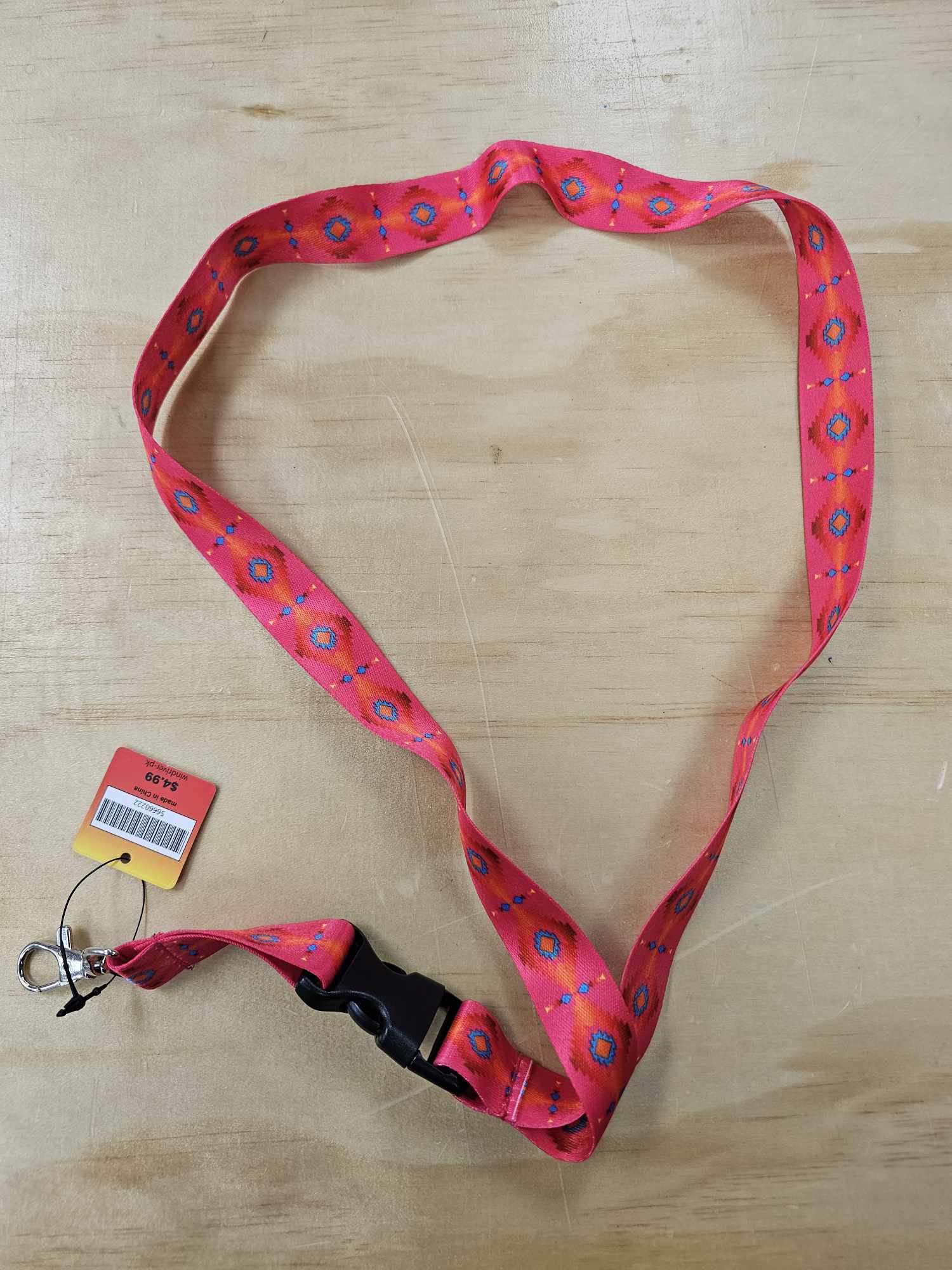 Geometric Print Lanyard