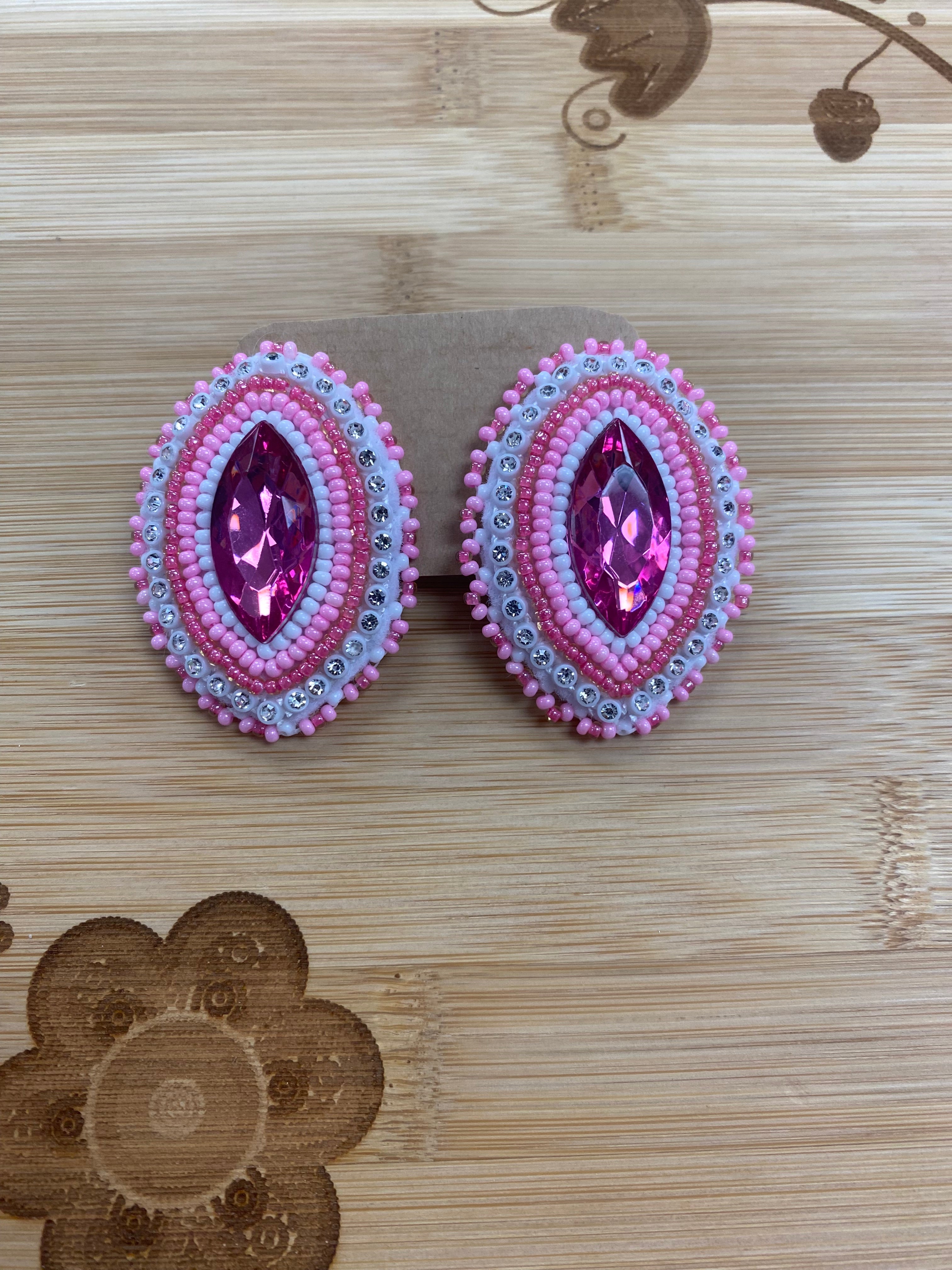 Danielle Redgun Beaded Earrings