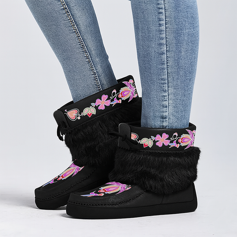 Frosted Leaf Spirit Black Ankle Height MocLux EU43 (Clearance)
