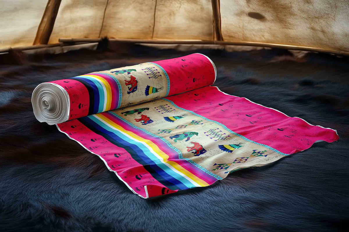 Ledger Bears Berry Cotton Poplin