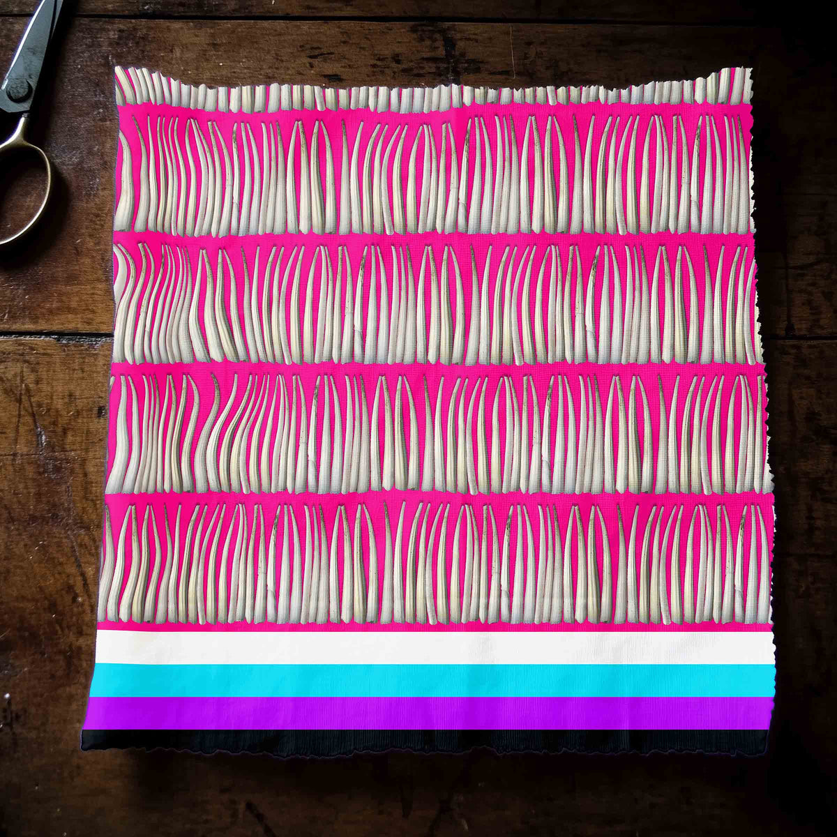 Dentalium on Pink Cotton Poplin