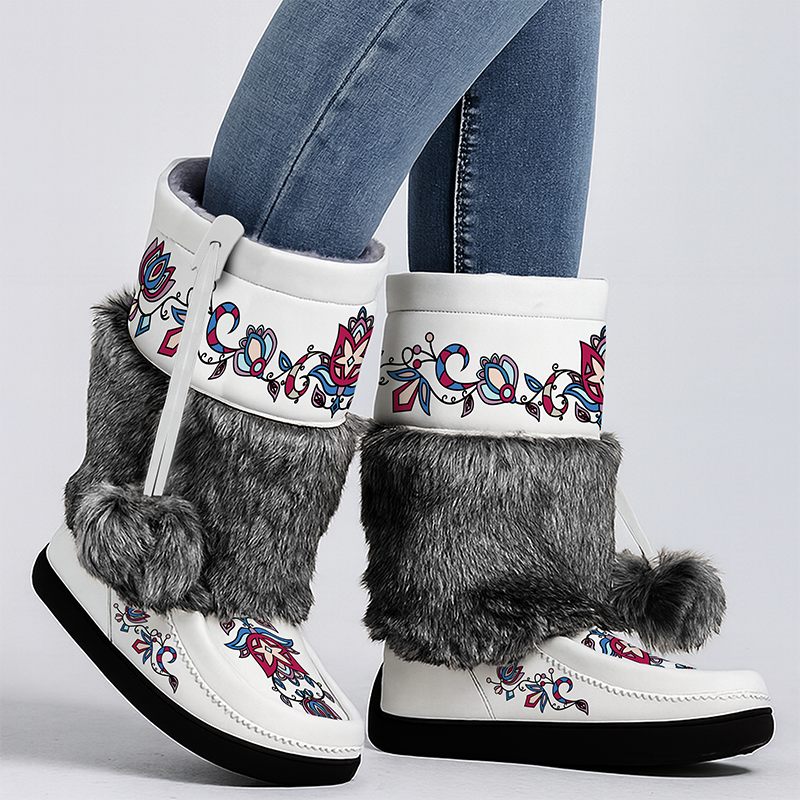 Northern Ember White Calf Height with Fur MocLux EU39 (Clearance)