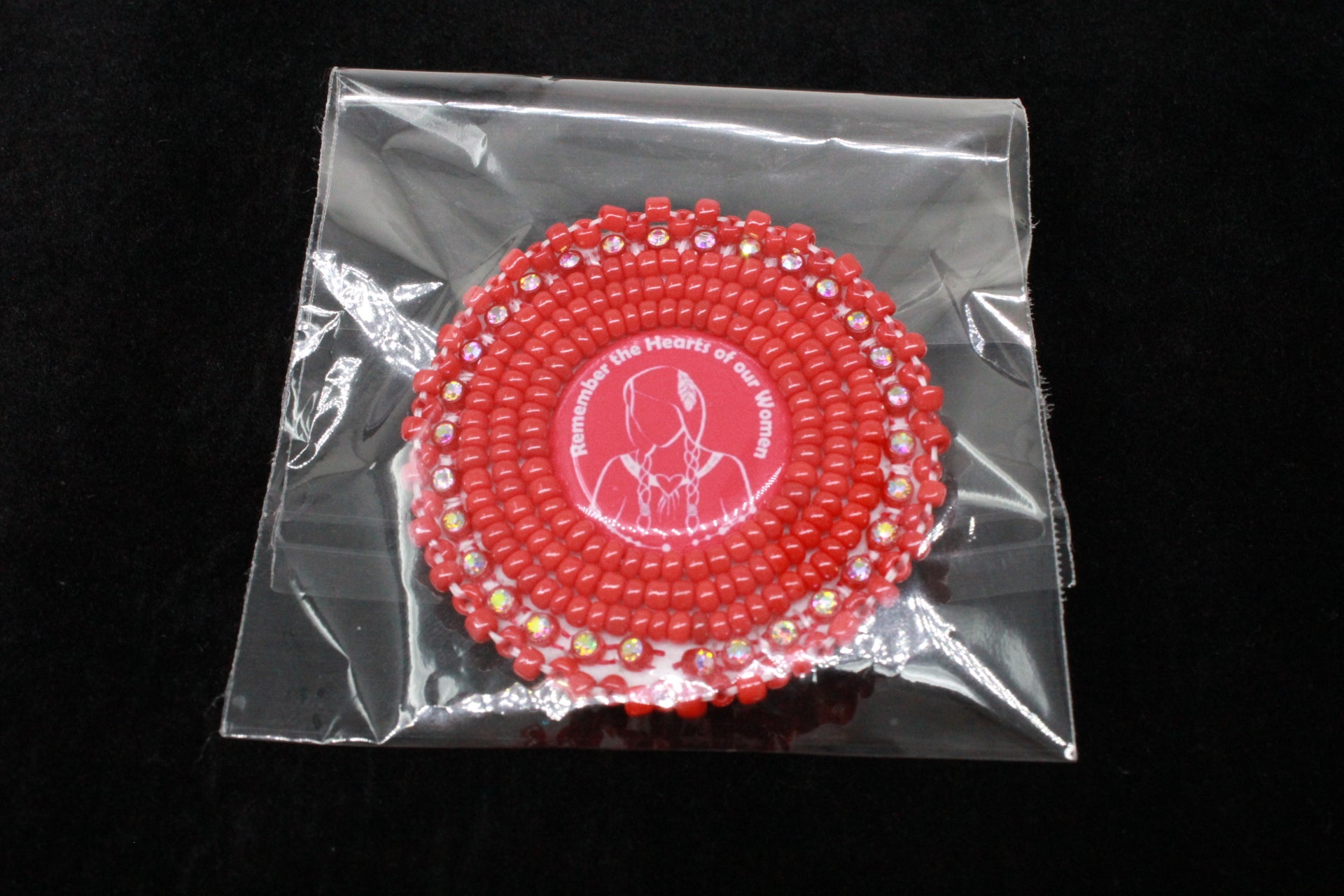 MMIW Red Beaded Pins