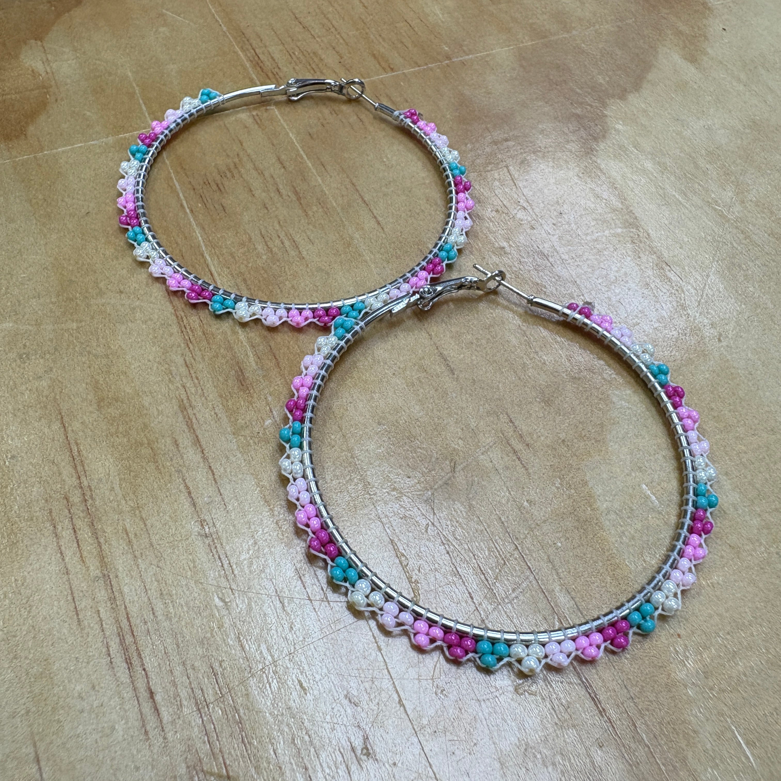 July Earring Kit of the Month - Beaded Hoop Earrings