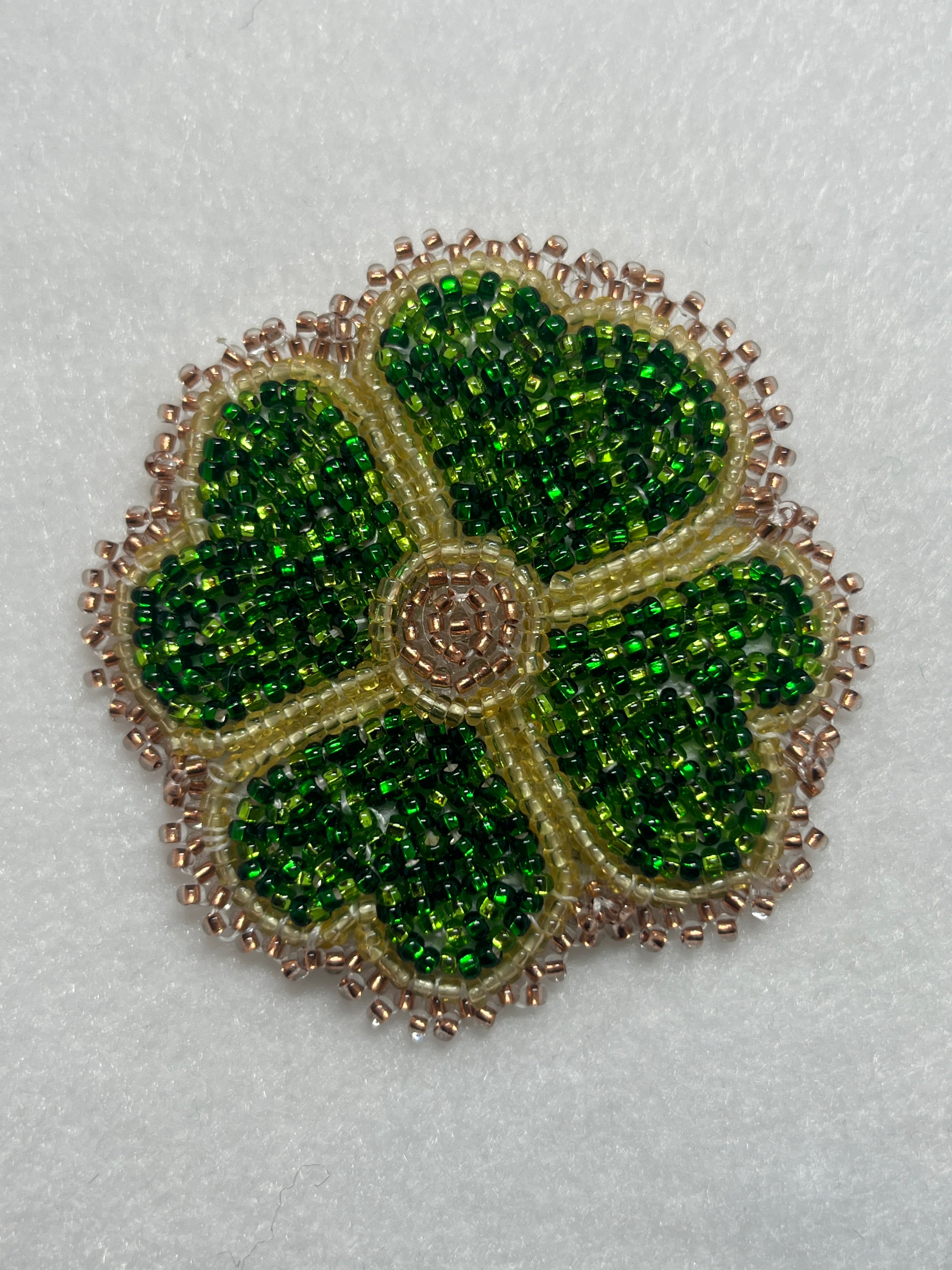 Brandon Swain Novlesky Large Shamrock Flower Pin