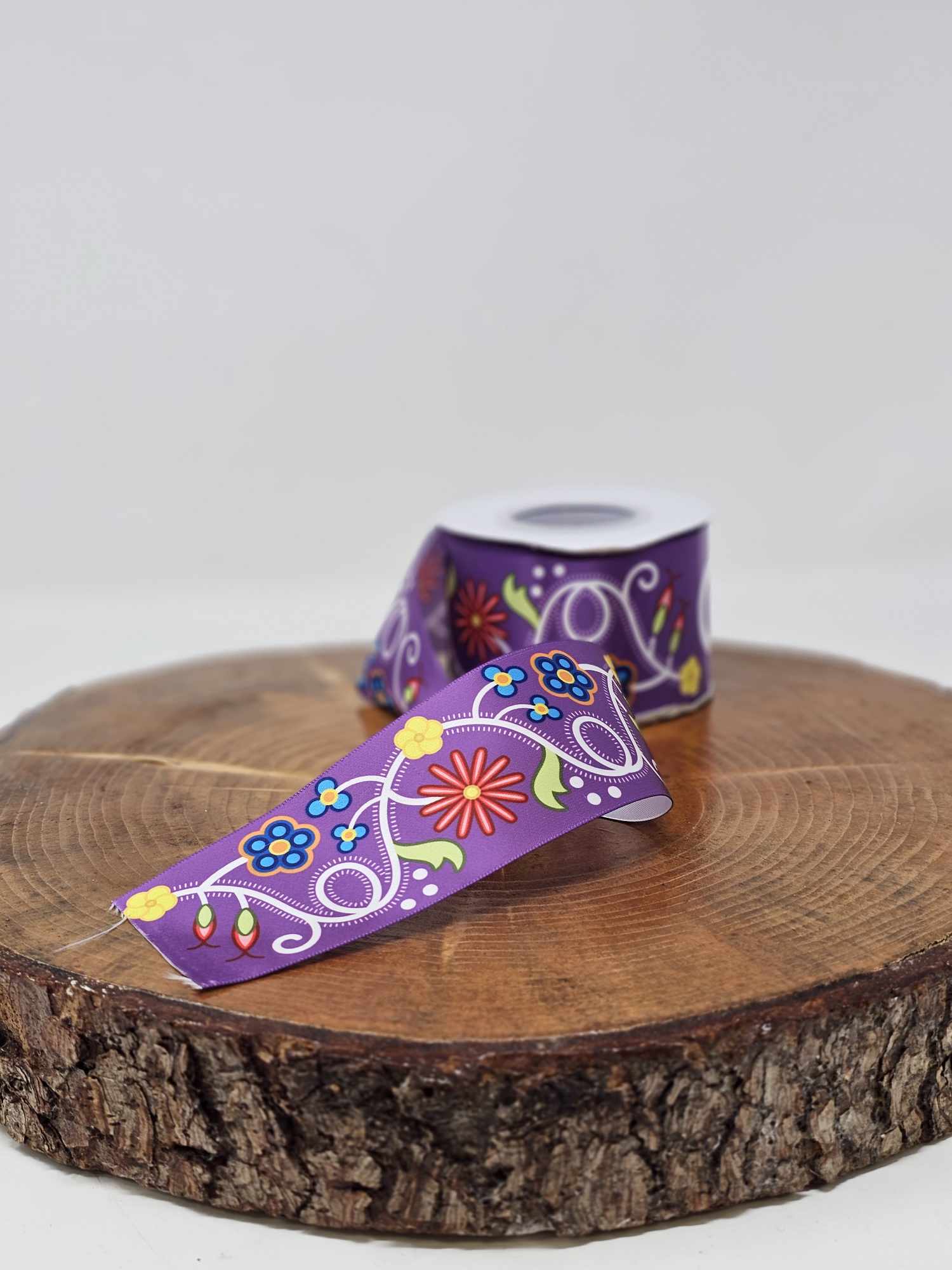 Metis Purple Printed Ribbon