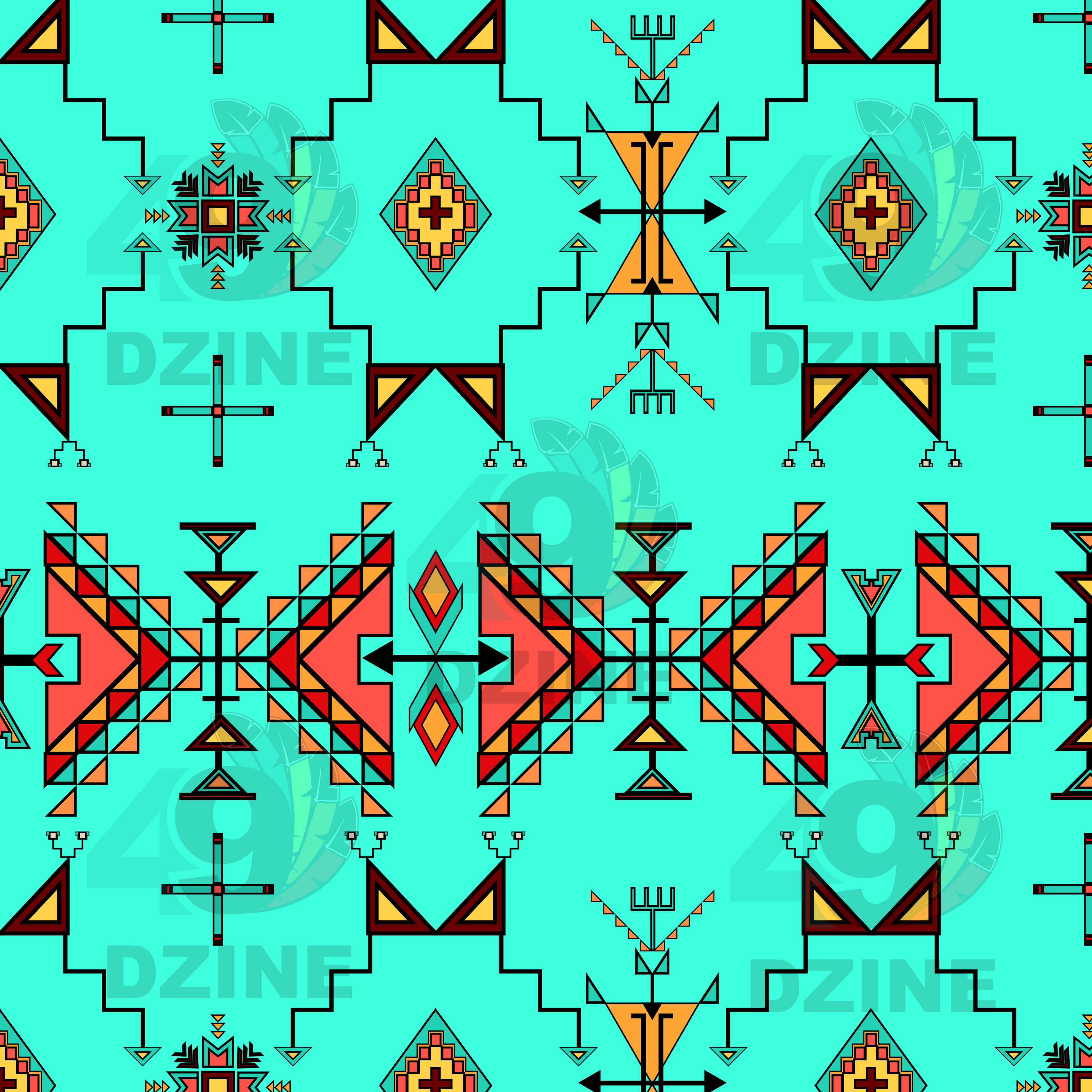 Thunder Flight Turquoise Cotton Poplin