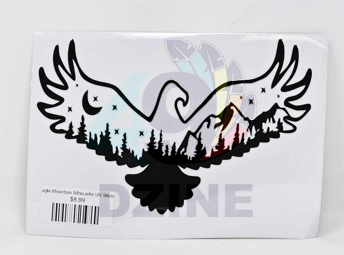 Eagle Mountain Silhouette UV Sticker