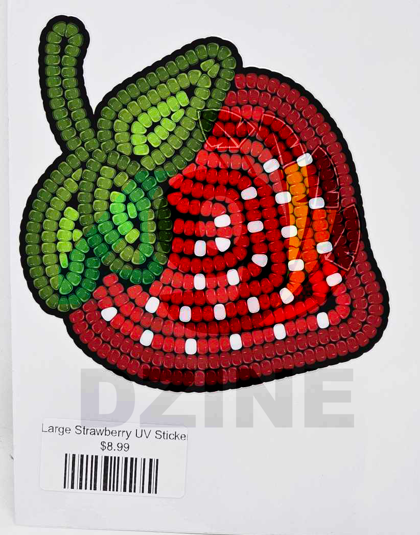 Large Strawberry UV Sticker