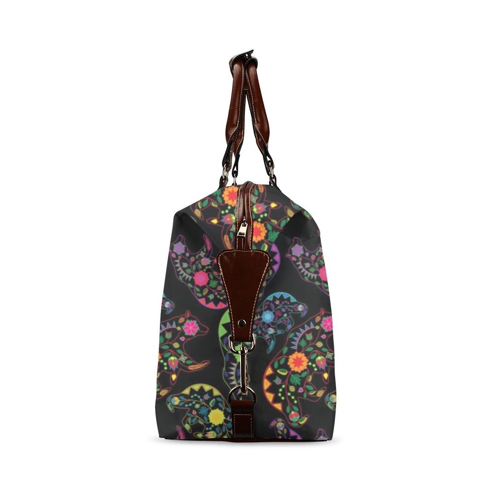 Floral Bear Classic Travel Bag (Model 1643) Remake Classic Travel Bags (1643) e-joyer 