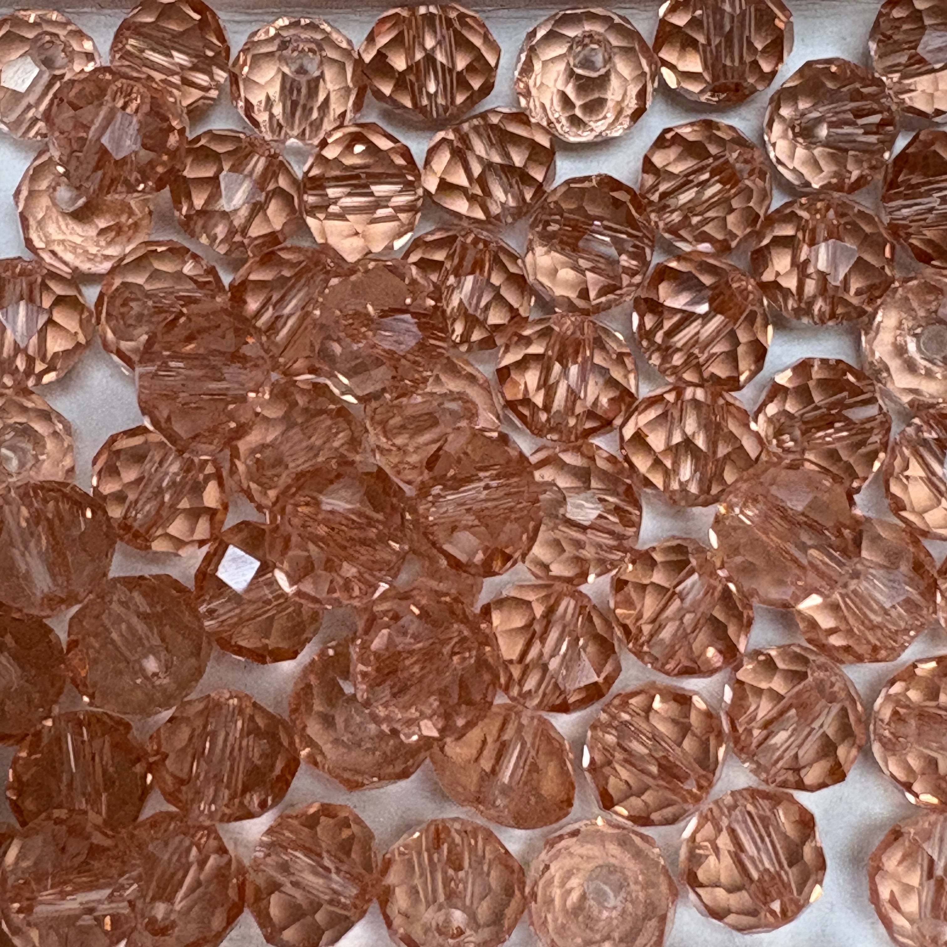 6mm Rondelle Glass Bead - Peach