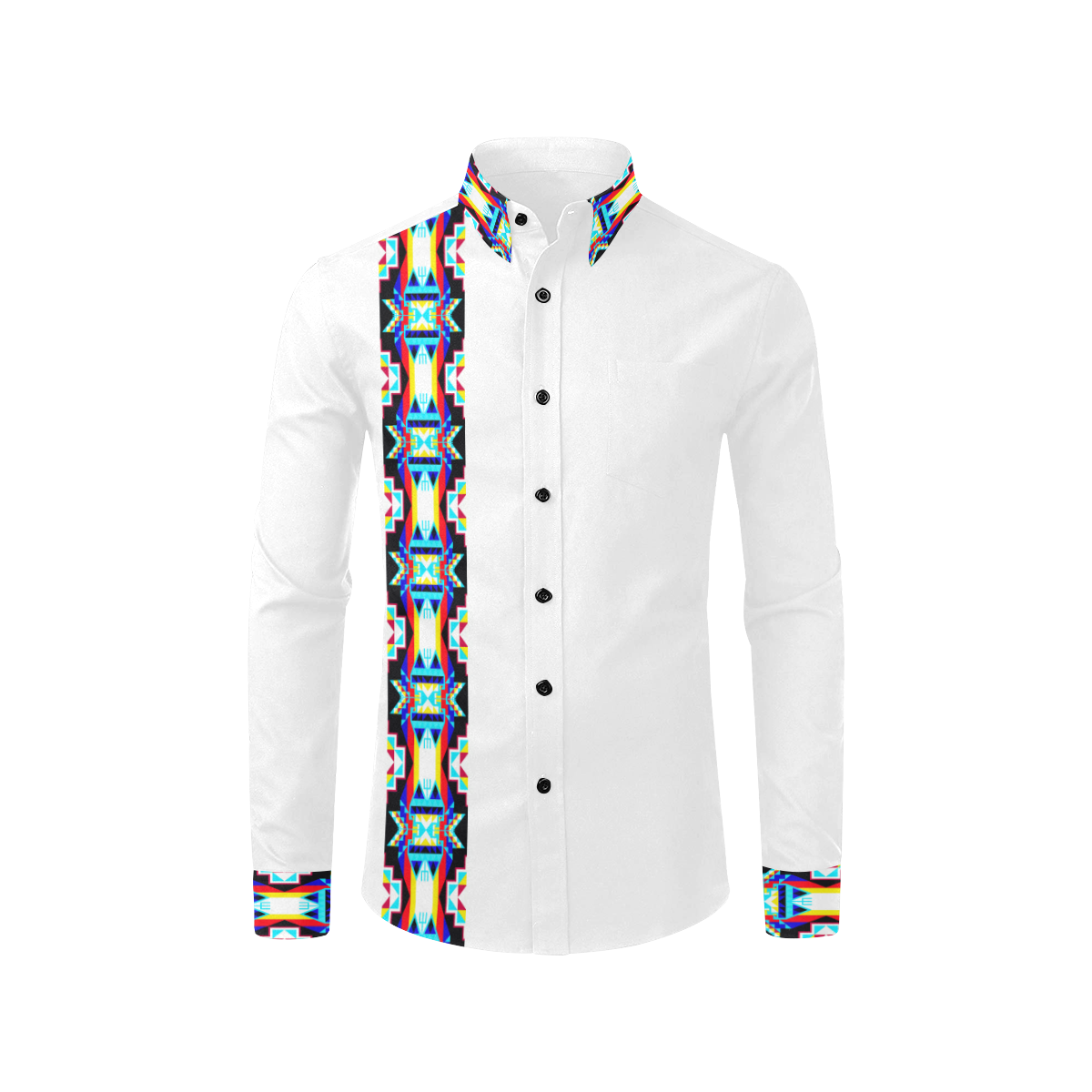 Blanket Strip White II Men's Casual Dress Shirt