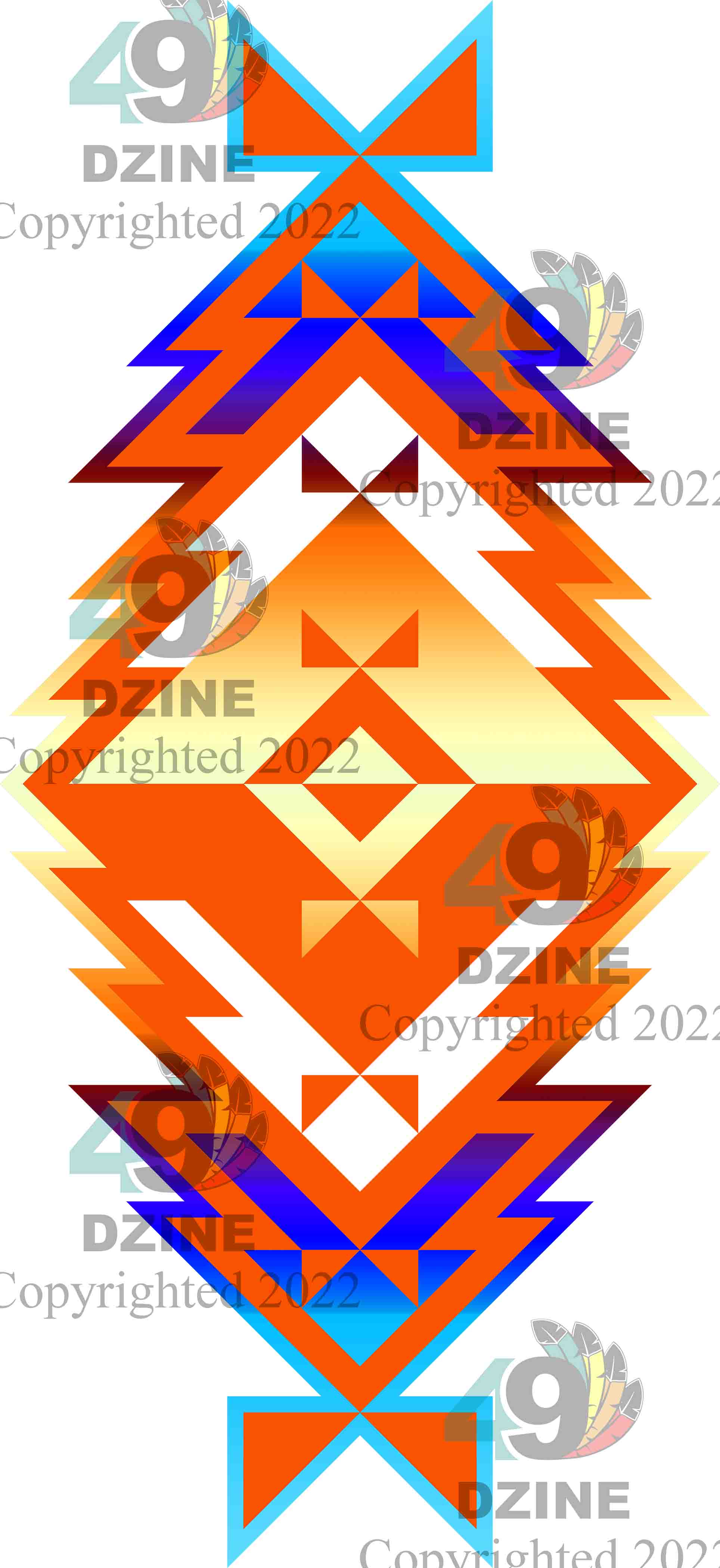 14-inch Geometric Transfer Meta Tipi