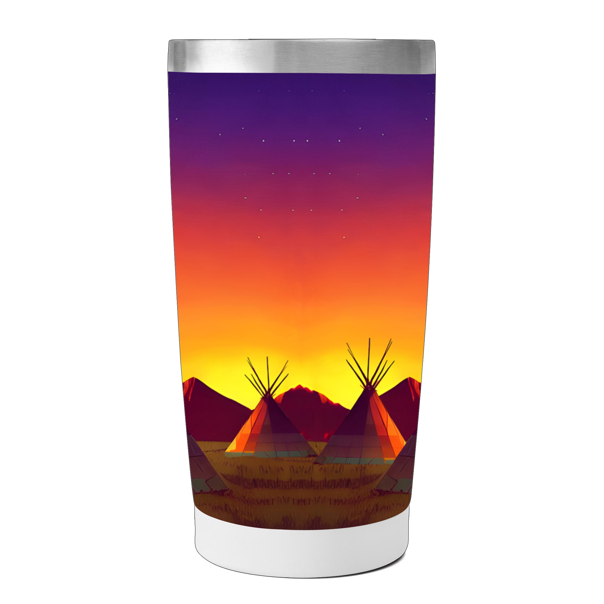 Teepees Northern Lights 15OZ Tumbler